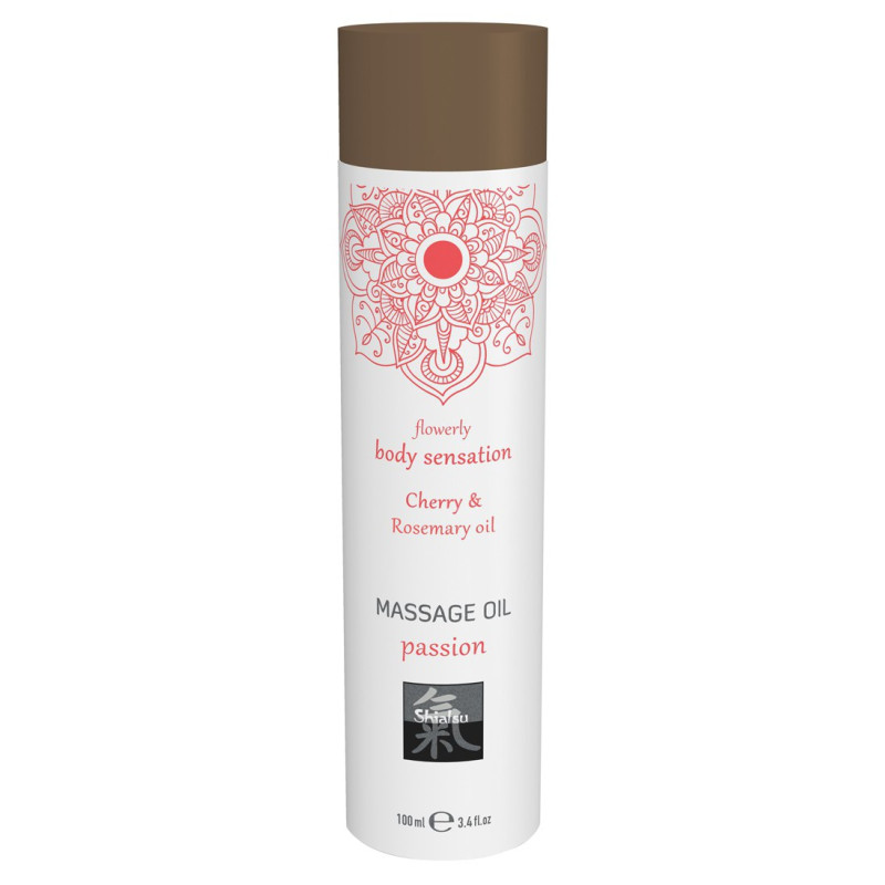 Shiatsu Huile de massage Passion Cerise & Romarin 100mL